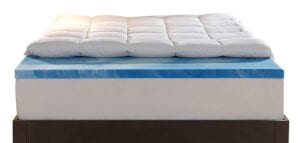 Sleep Innovations Gel Memory Foam 4-inch Dual Layer Mattress Topper, Made in The USA with a 10-Year Warranty - King Size