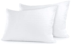 Sleep Restoration Gel Pillow - (2 Pack Queen) Best Hotel Quality Comfortable & Plush Cooling Gel Fiber Filled Pillow