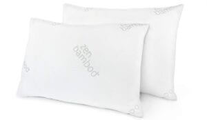 Zen Bamboo Ultra Plush Gel Pillow - (2 Pack Queen) Premium Gel Fiber Pillow with Cool and Breathable Bamboo Cover - Hypoallergenic