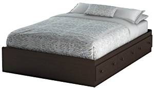 DHP Maven Platform Bed with Upholstered Linen and under bed storage