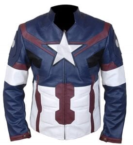 F&H Men's Bucky Barnes Civil War Leather Jacket