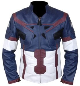 Men's Super Hero Black Captain America Leather Jacket