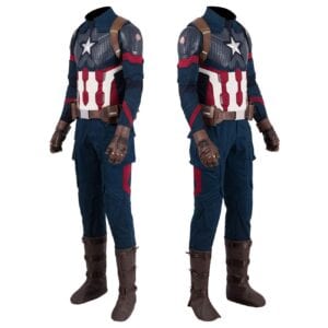 Superhero Captain Soldier Costume Deluxe Halloween Cosplay