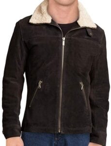 Walking Dead Rick Grimes Season 5 Leather Jacket with Fur Collar