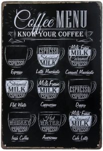 Coffee Menu Know Your Coffee