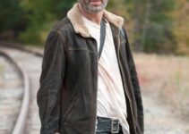 Walking Dead Rick Grimes Season 5 Leather Jacket Fur Collar 2022